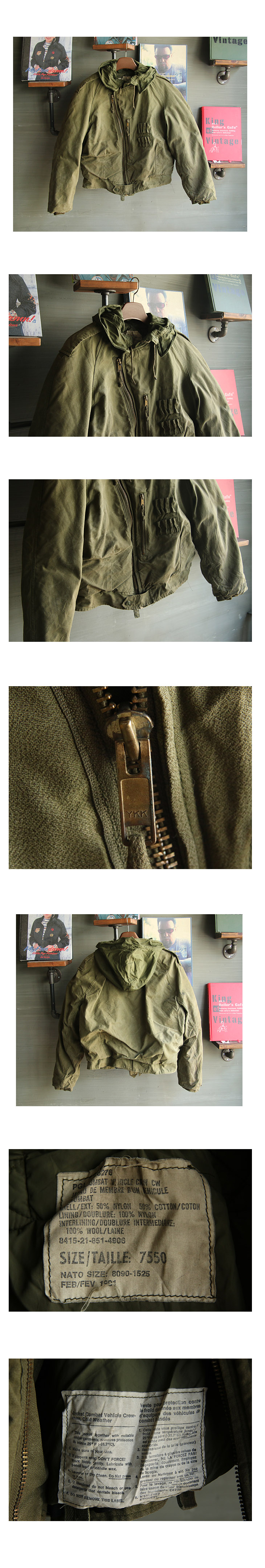 ジャケット・アウター 90s Combat Vehicle Crewman jacket Old Canadian Army Combat Vehicle Crewman Jacket | HENAMA
